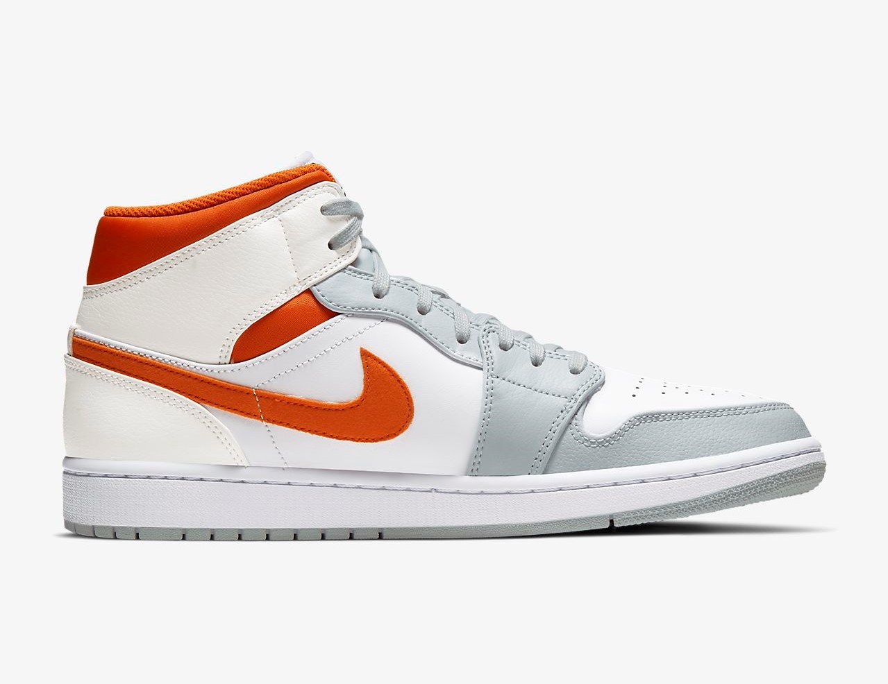 AJ1 Mid Starfish Orange side profile