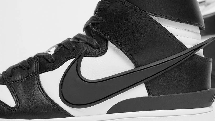 AMBUSH x Nike Dunk High Black White Closeup