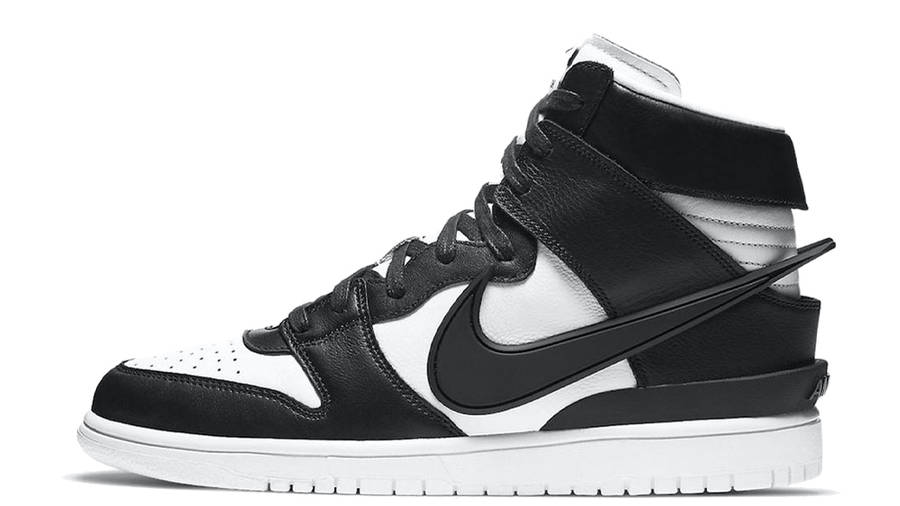 sb dunk high black white