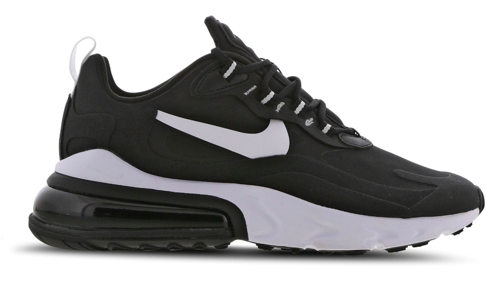 black white nike air max 270 react