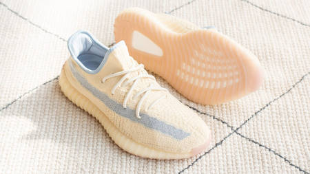 yeezy 350 linen on feet