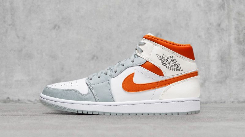 grey and orange jordan 1
