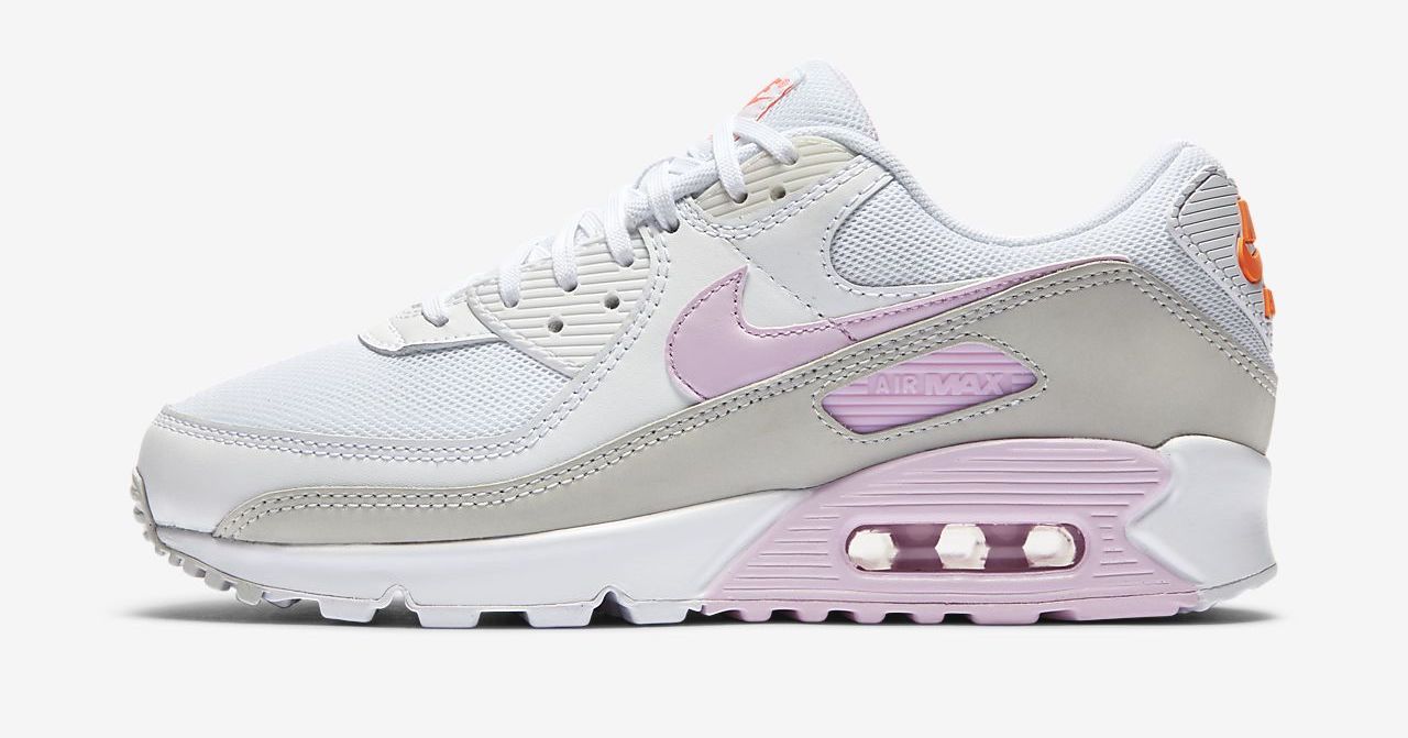 nike air max 90 white pink