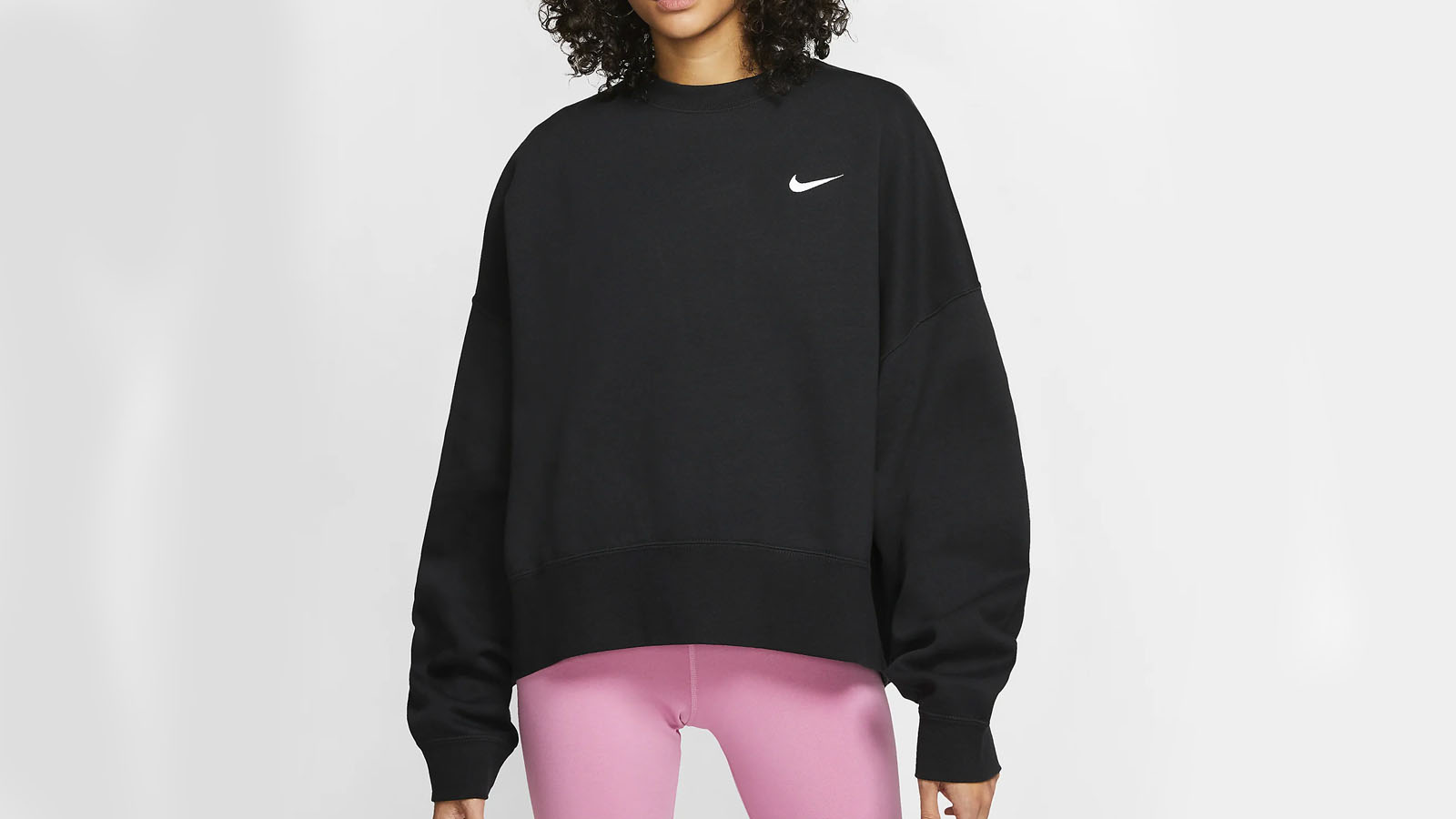 nike black sweatshirt oversized