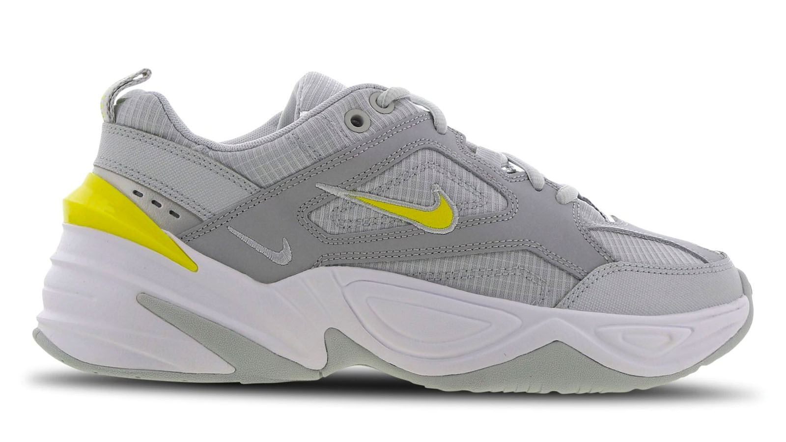 nike m2k tekno grey yellow