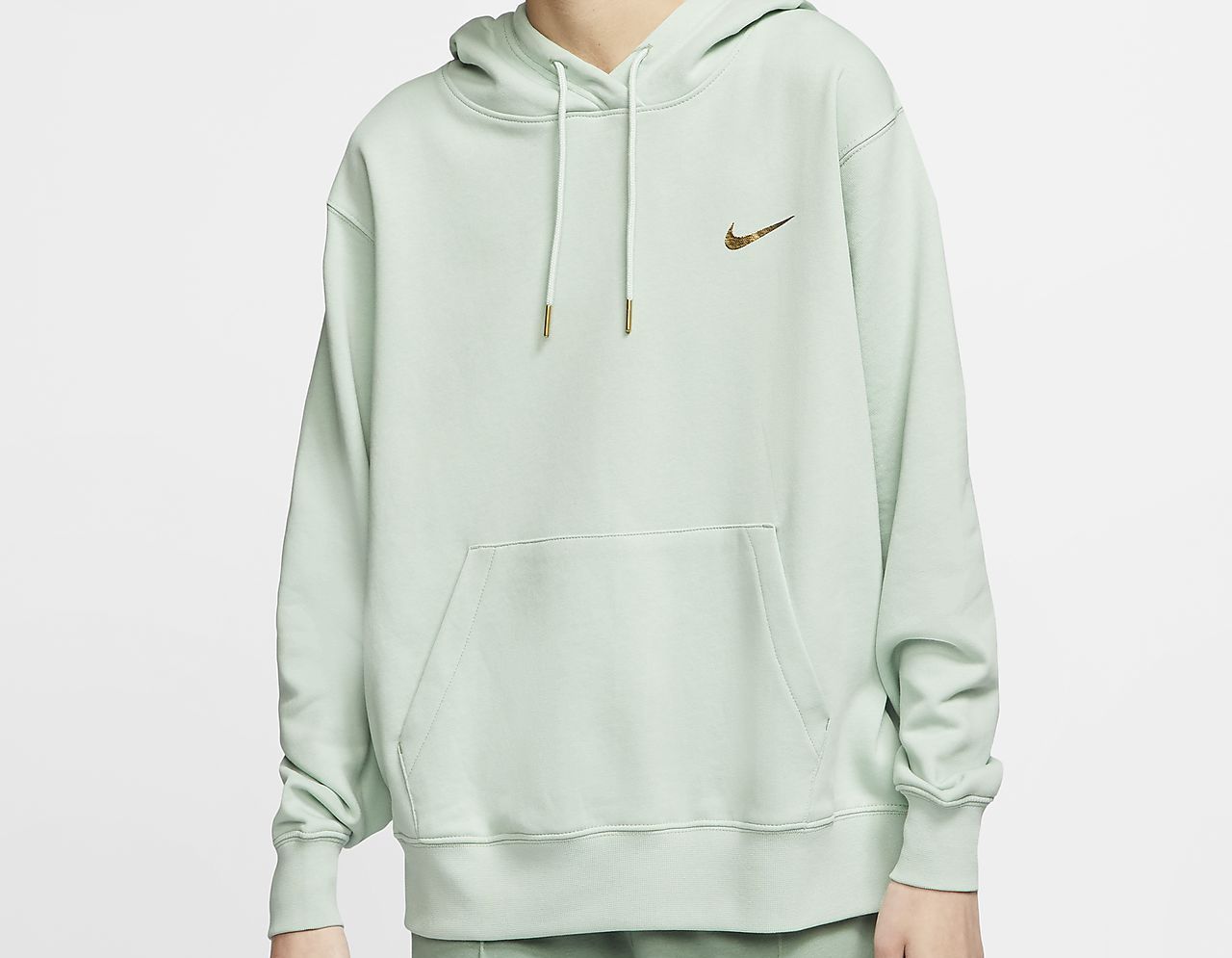 nike swoosh hoodie green