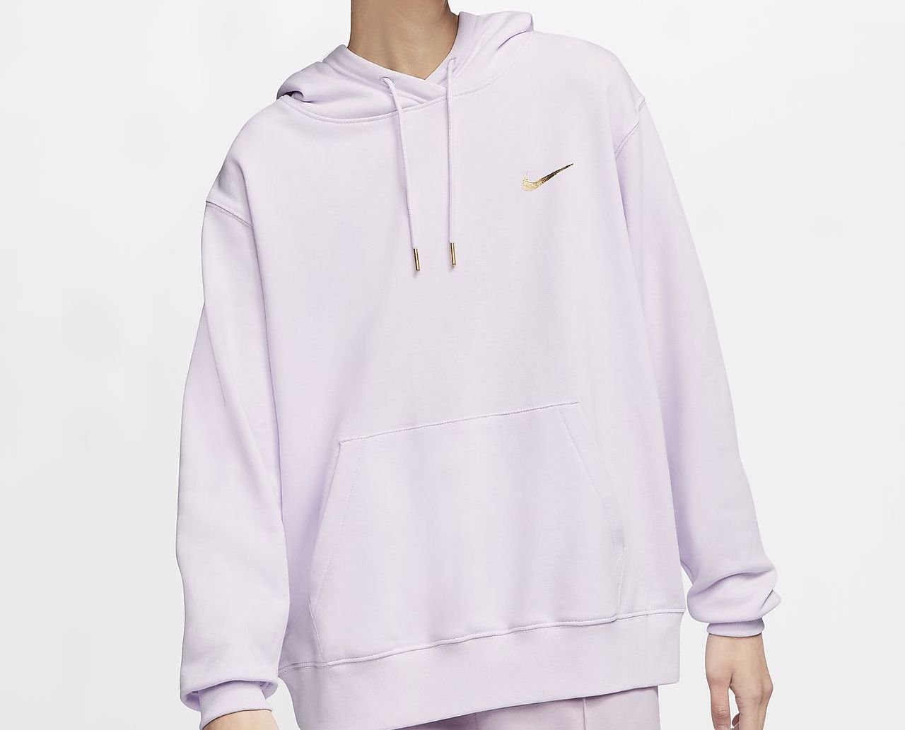 nike swoosh hoodie pink