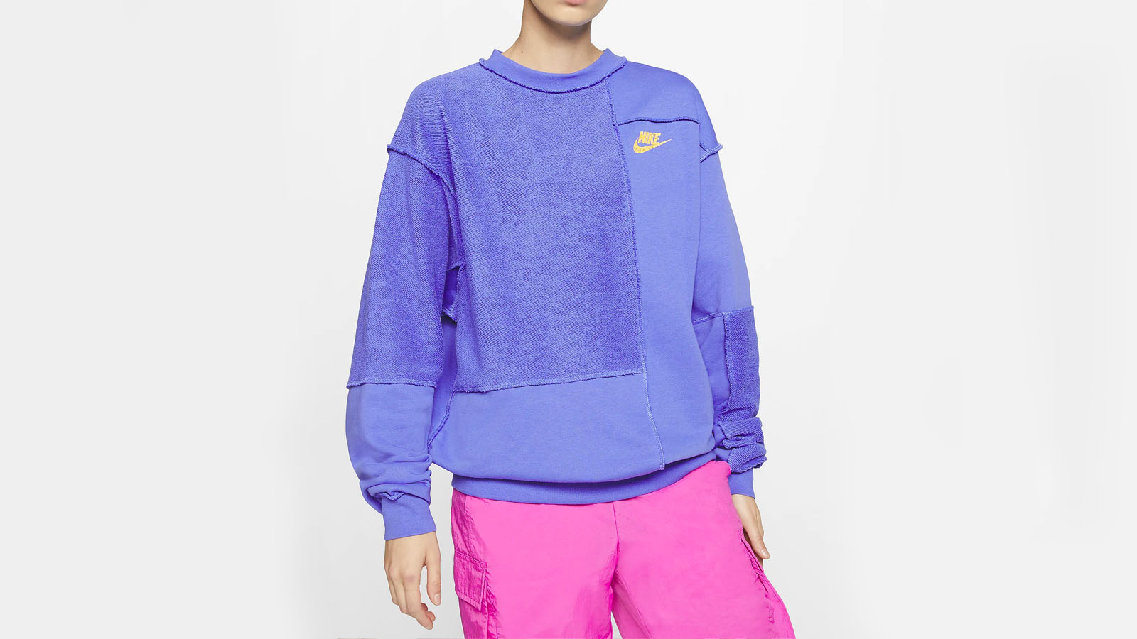 purple crew neck