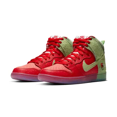 Todd Bratrud x Nike pants SB Dunk High Strawberry Cough Red Front