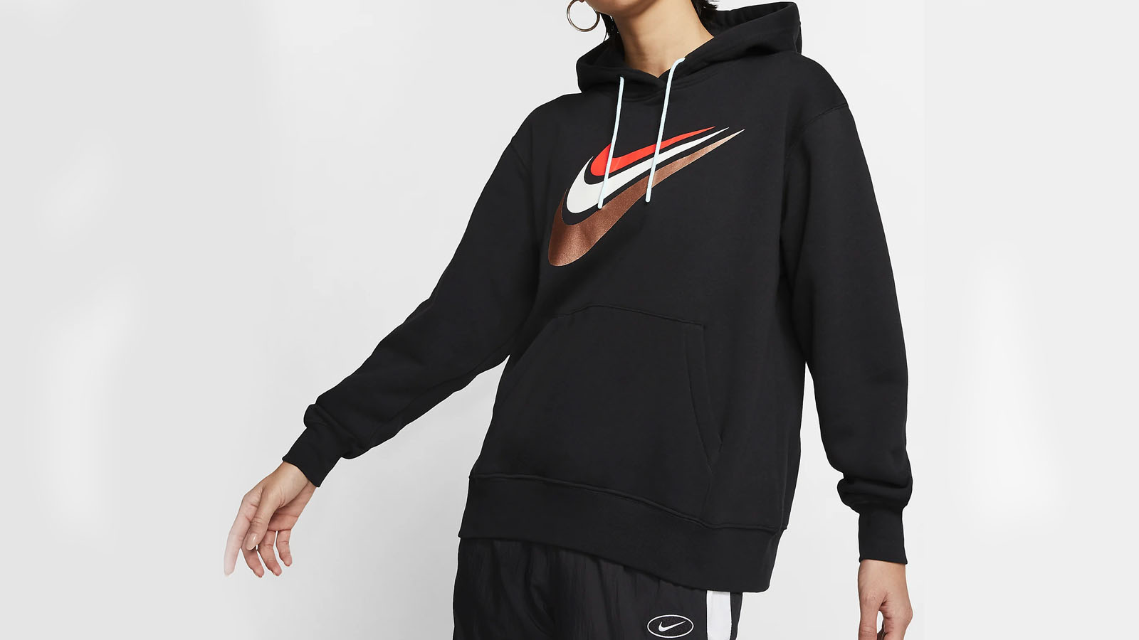triple swoosh hoodie