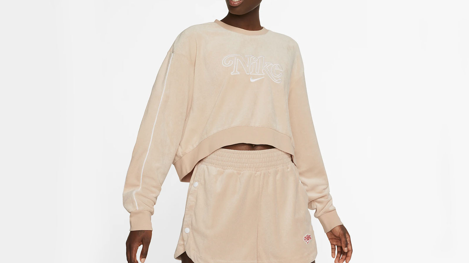 velour nike crop