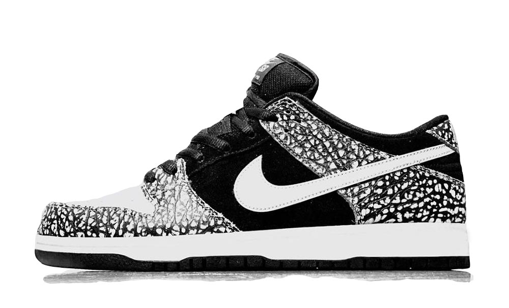 nike sb low black and white