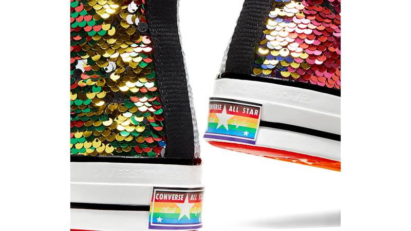 Converse Chuck 70 Hi Pride 2020 Sequin Back Closeup