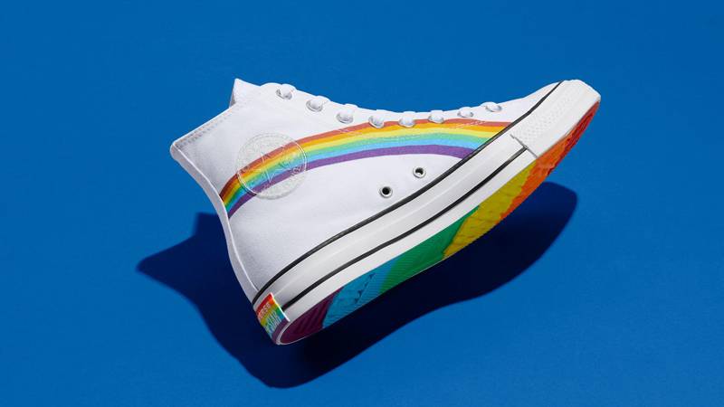 Converse Chuck Taylor All Star Hi Pride 2020 Rainbow White Lifestyle