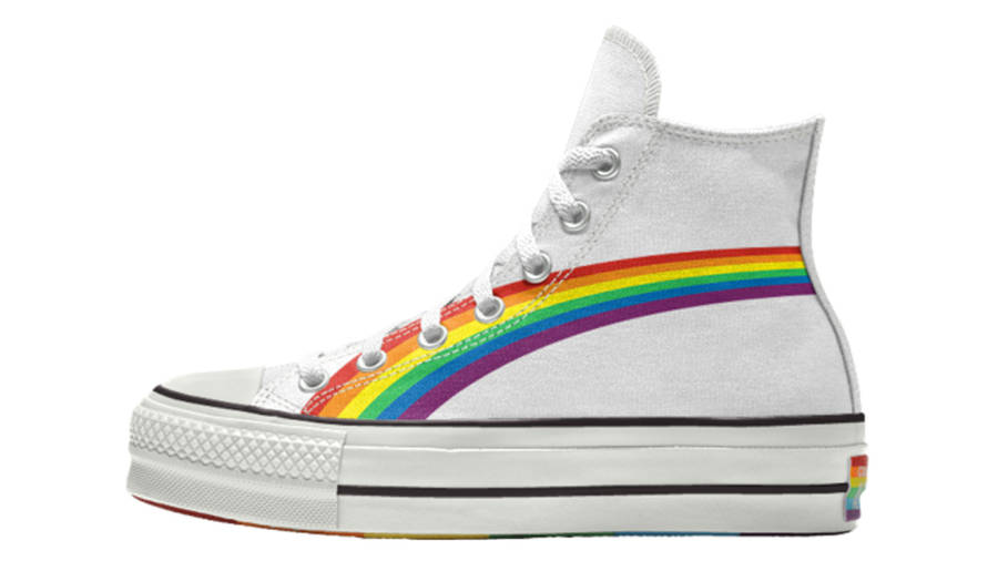 rainbow white converse