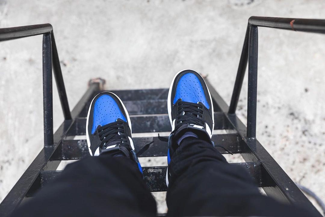 jordan 1 game royal 2020 on feet