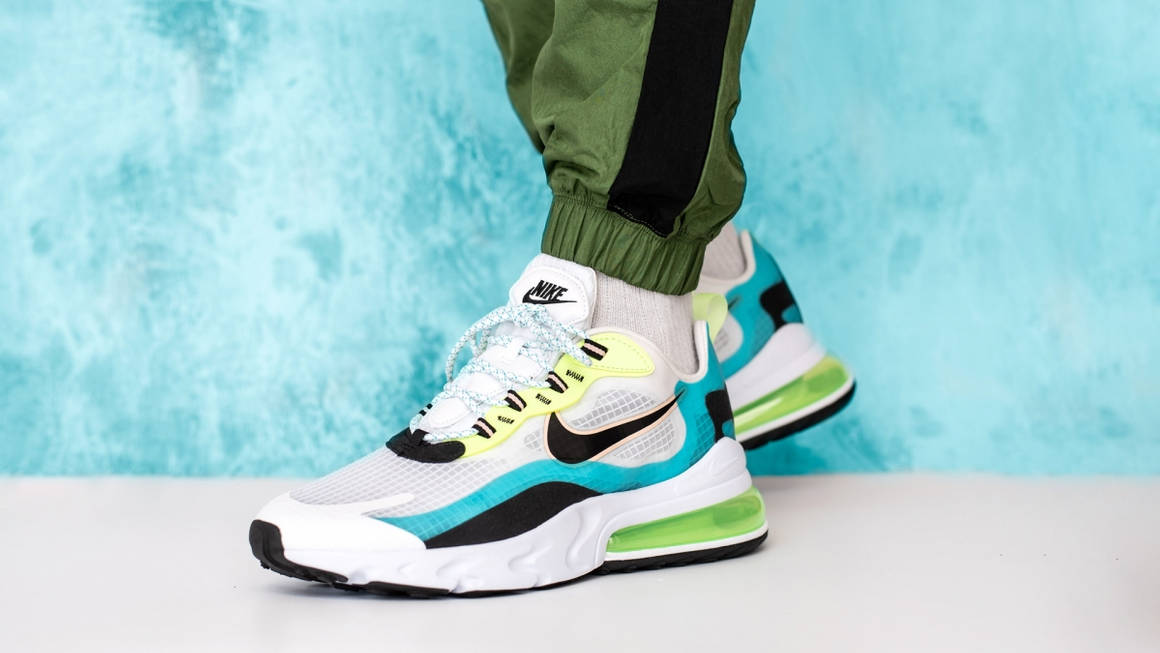 air max 270 react reggae on feet