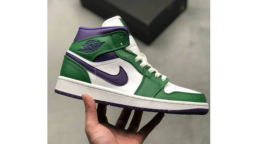 green and purple jordan 1 low