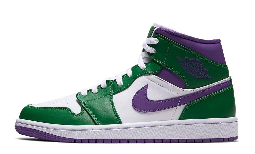 green and purple nike shoes