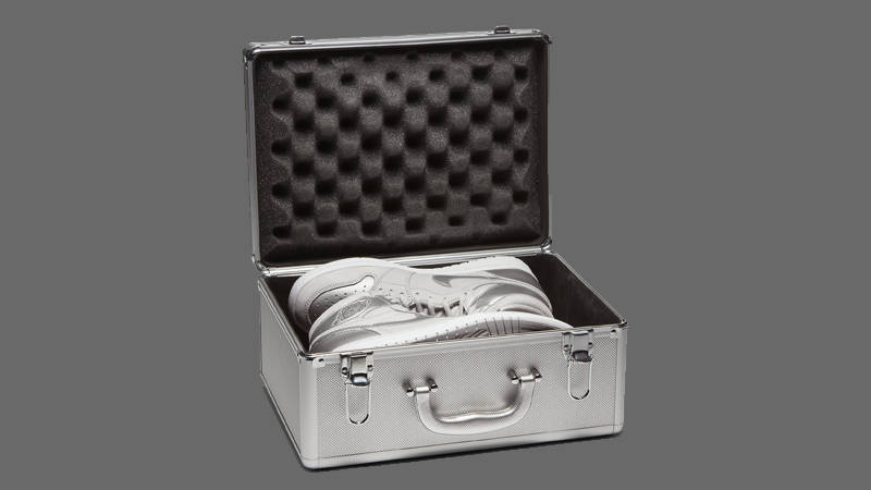 silver jordan 1 briefcase