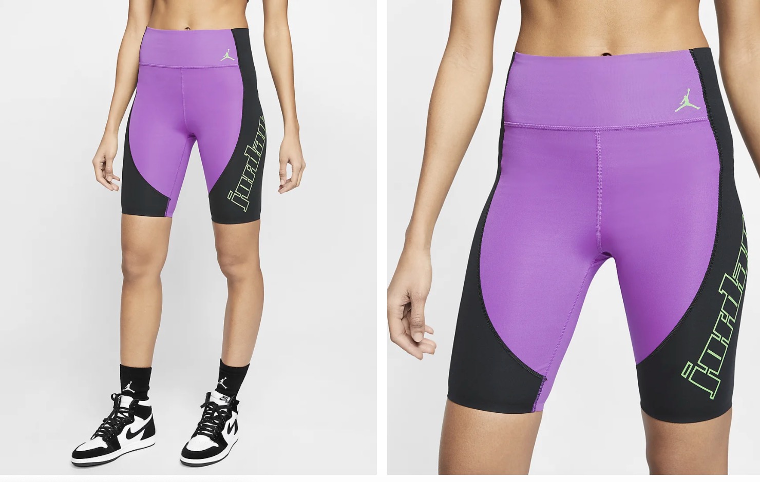 Jordan Moto Bike Shorts Purple Black