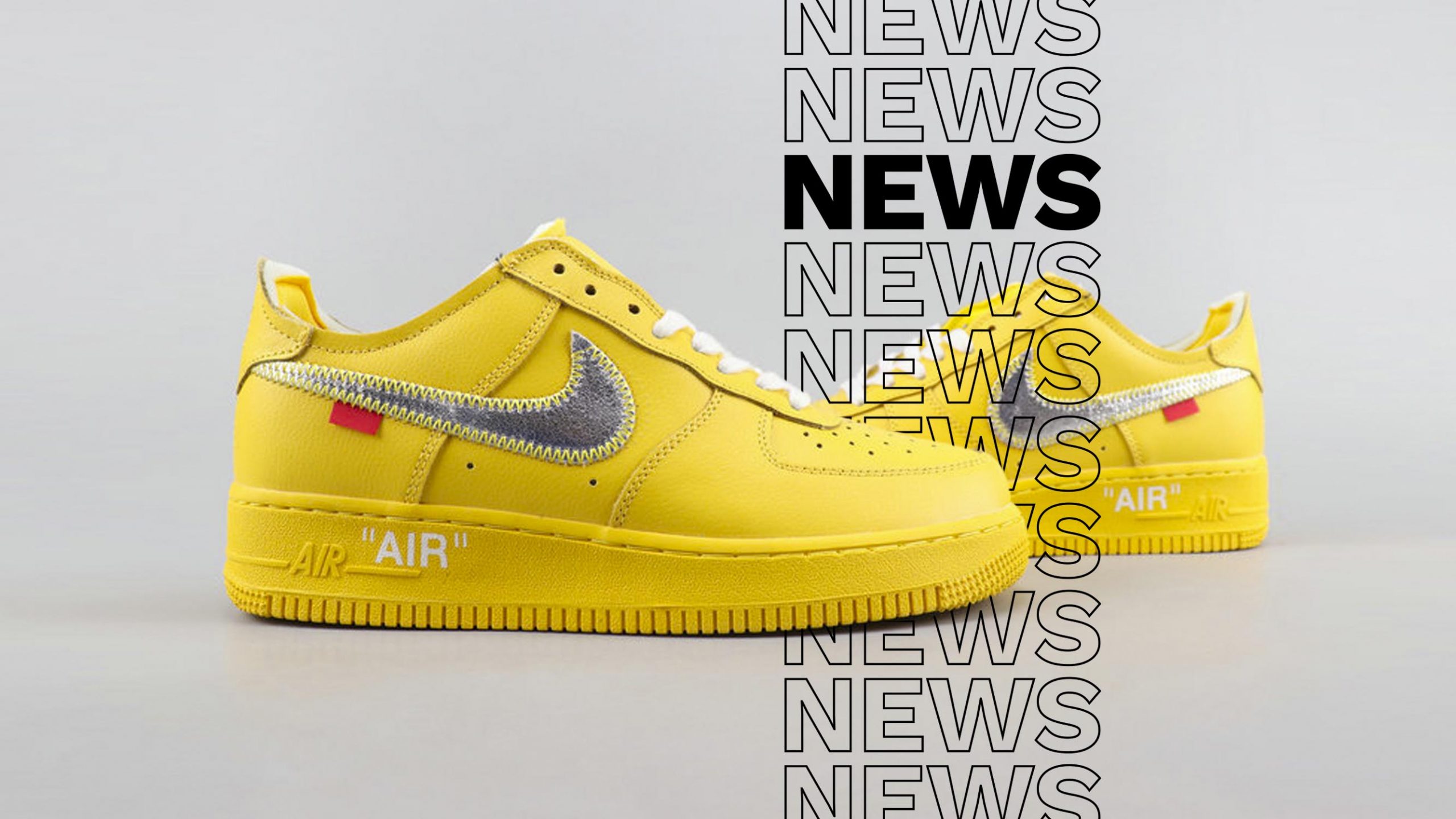 The Off-White x Nike Air Force 1 University Gold Gets Unveiled
