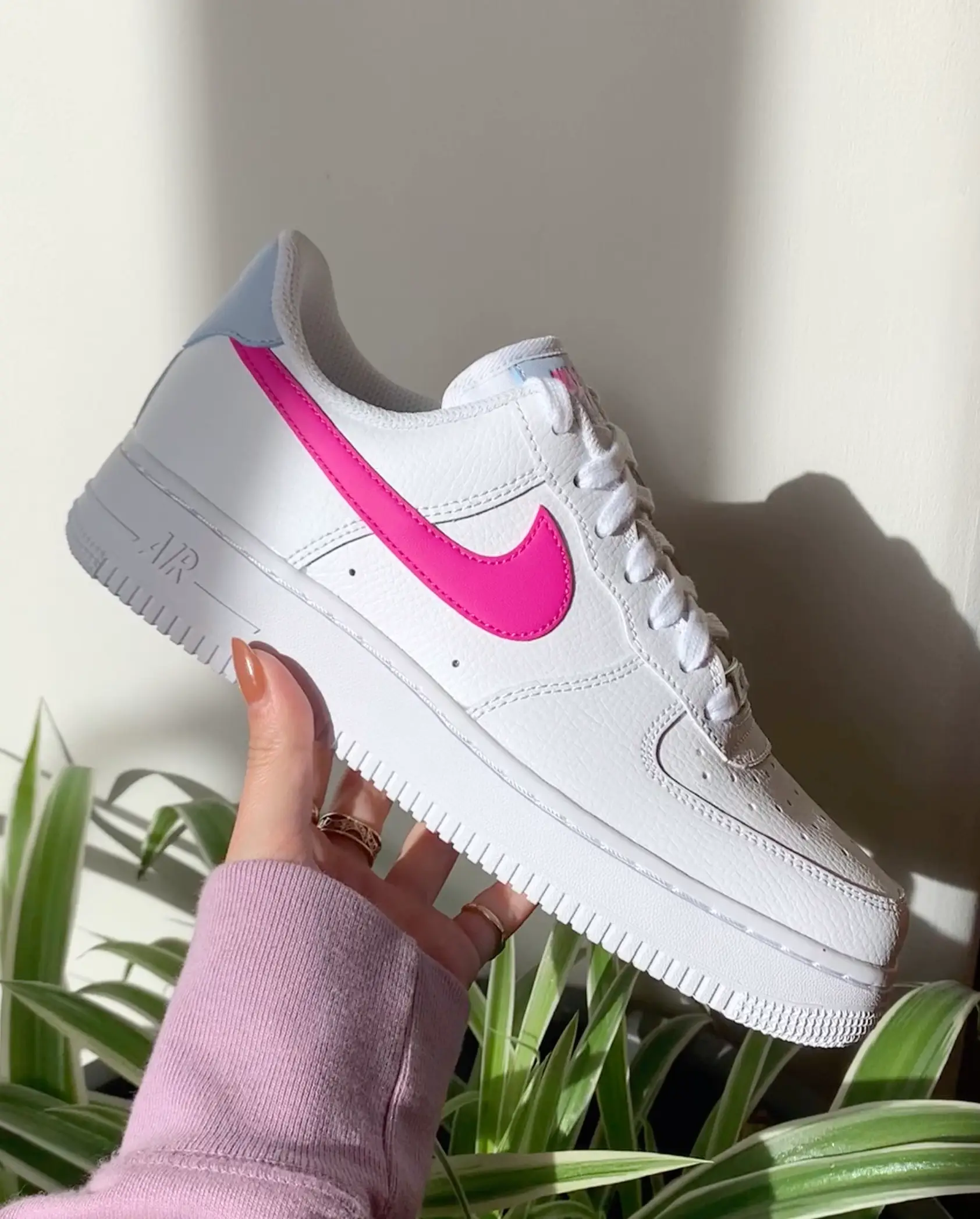 Blue and pink clearance air force ones