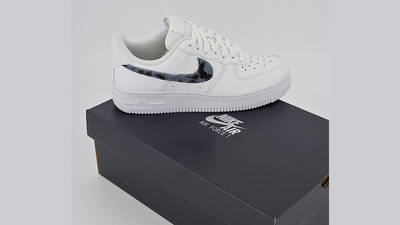 air force 1 lv8 trainers white midnight navy silver snake