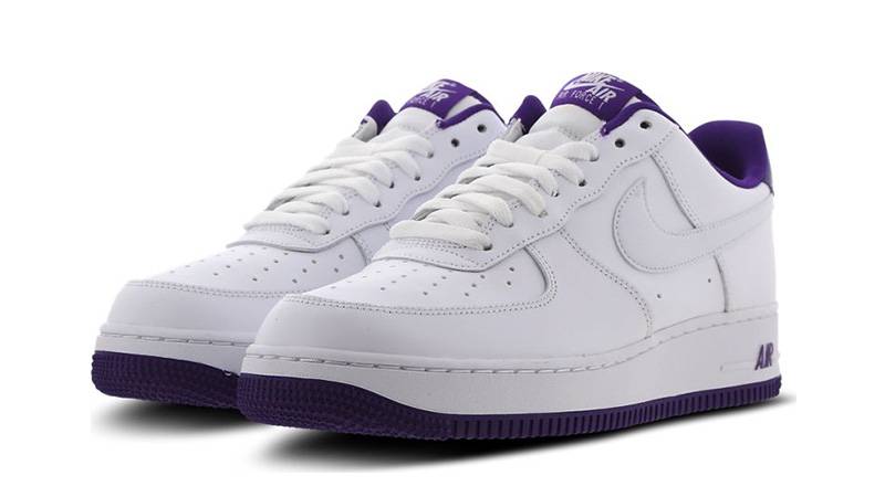 white purple air force ones