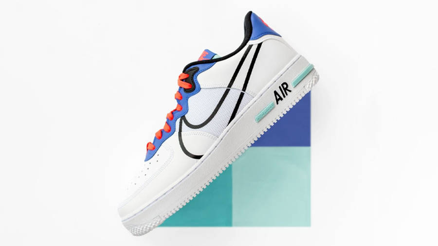 Nike Air Force 1 React White Astronomy Blue | Where To Buy | CT1020-102 ...