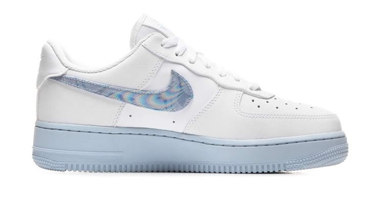 Nike Air Force 1 White Hydrogen Blue side