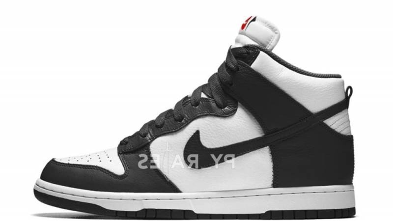 black and white high top nikes