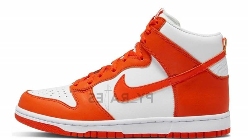 nike dunk orange white