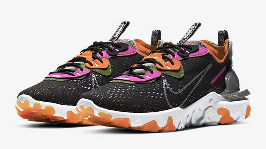 nike react pink and orange