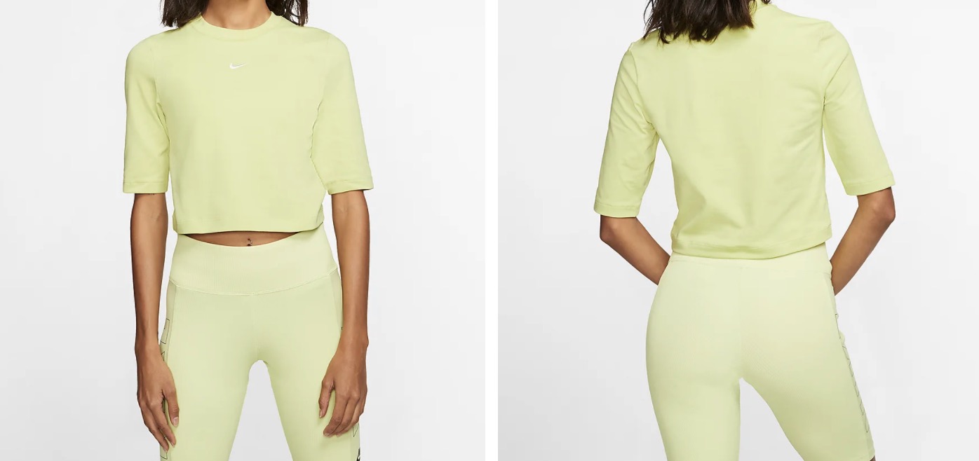 Nike Sportswear 3:4 Sleeve Top Yellow