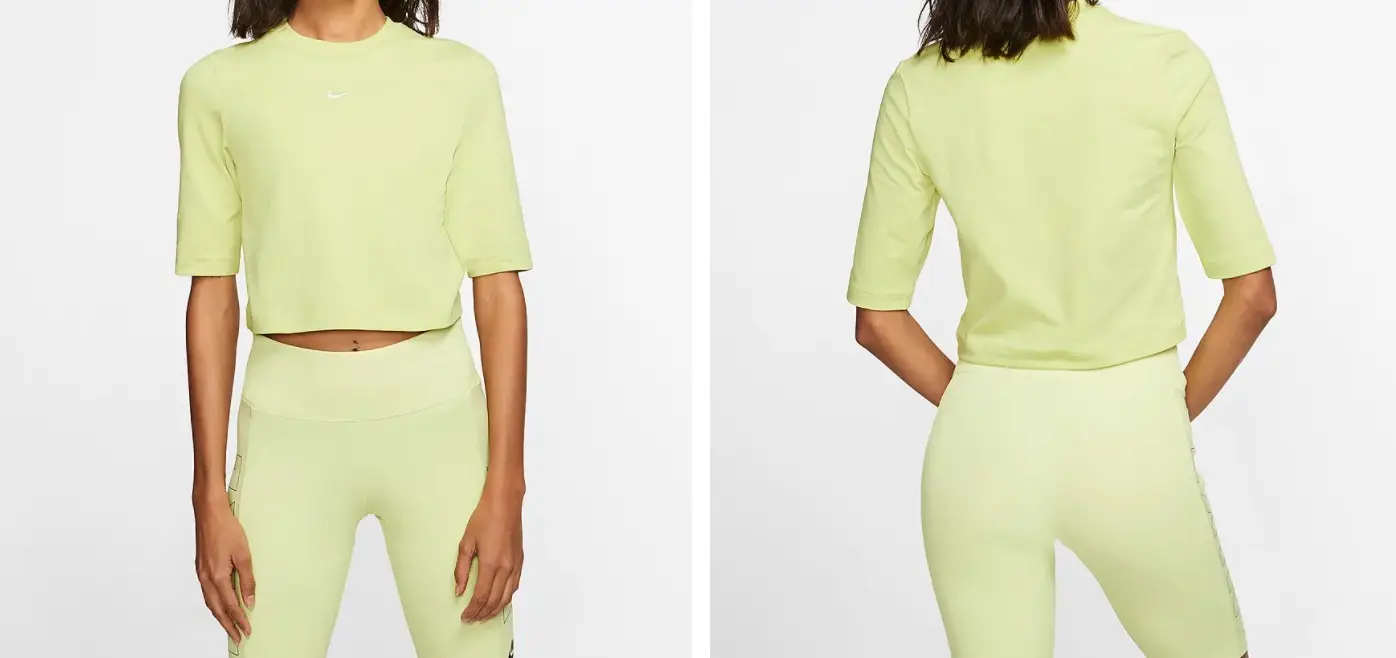 yellow nike top womens