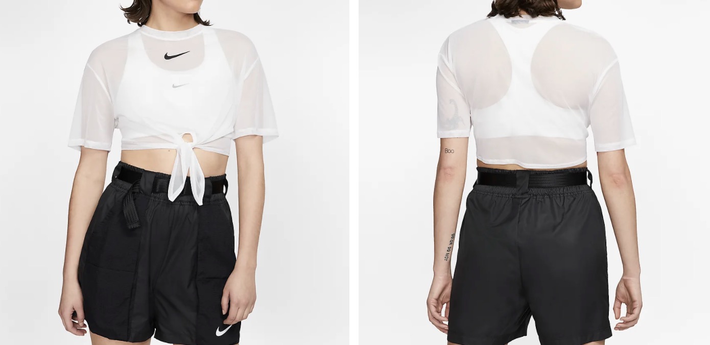 Nike Sportswear Crop T Shirt White