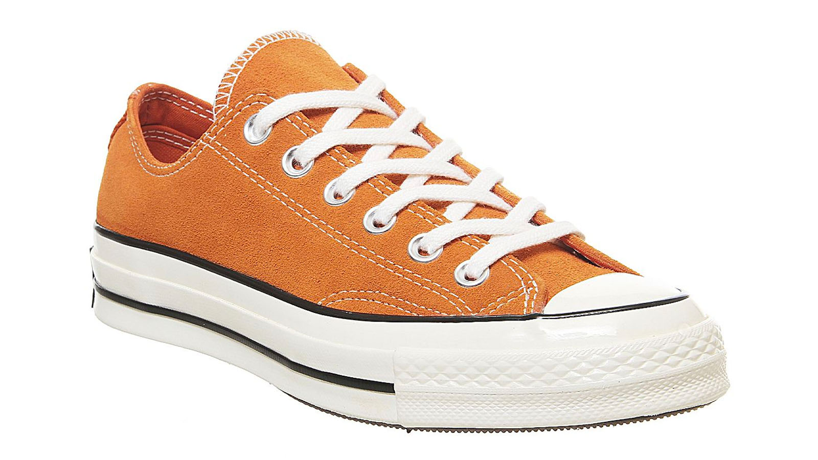 Orange suede low converse