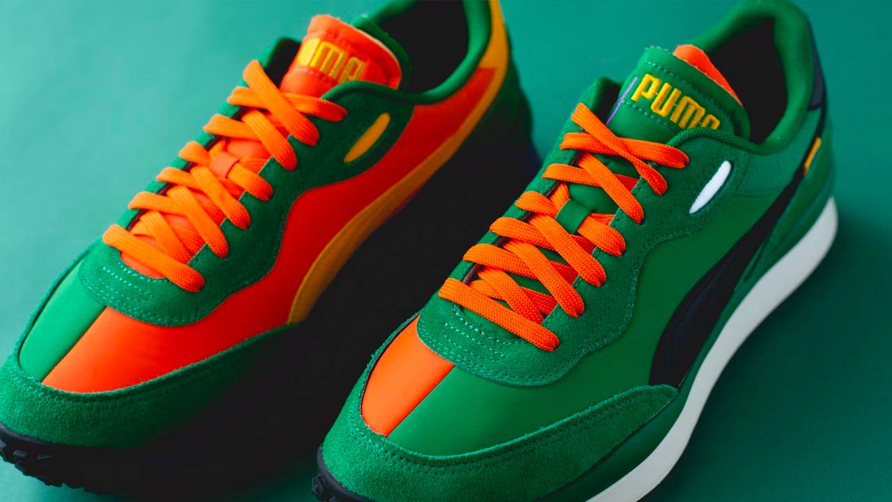 size? x PUMA Style Rider Split Pack "Green"