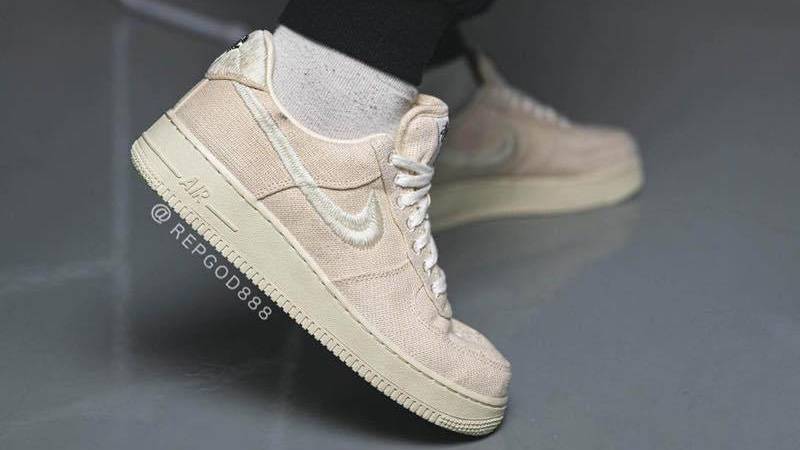 Stussy x Nike Air Force 1 Fossil Stone | Where To Buy | CZ9084-200