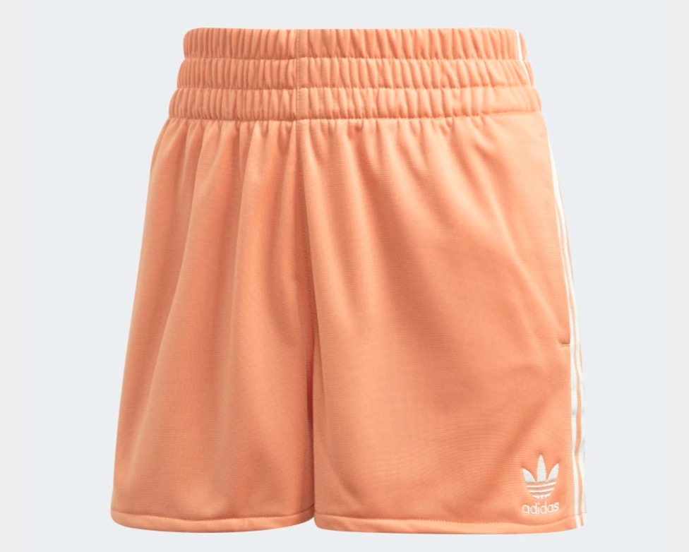 adidas 3-stripe shorts orange