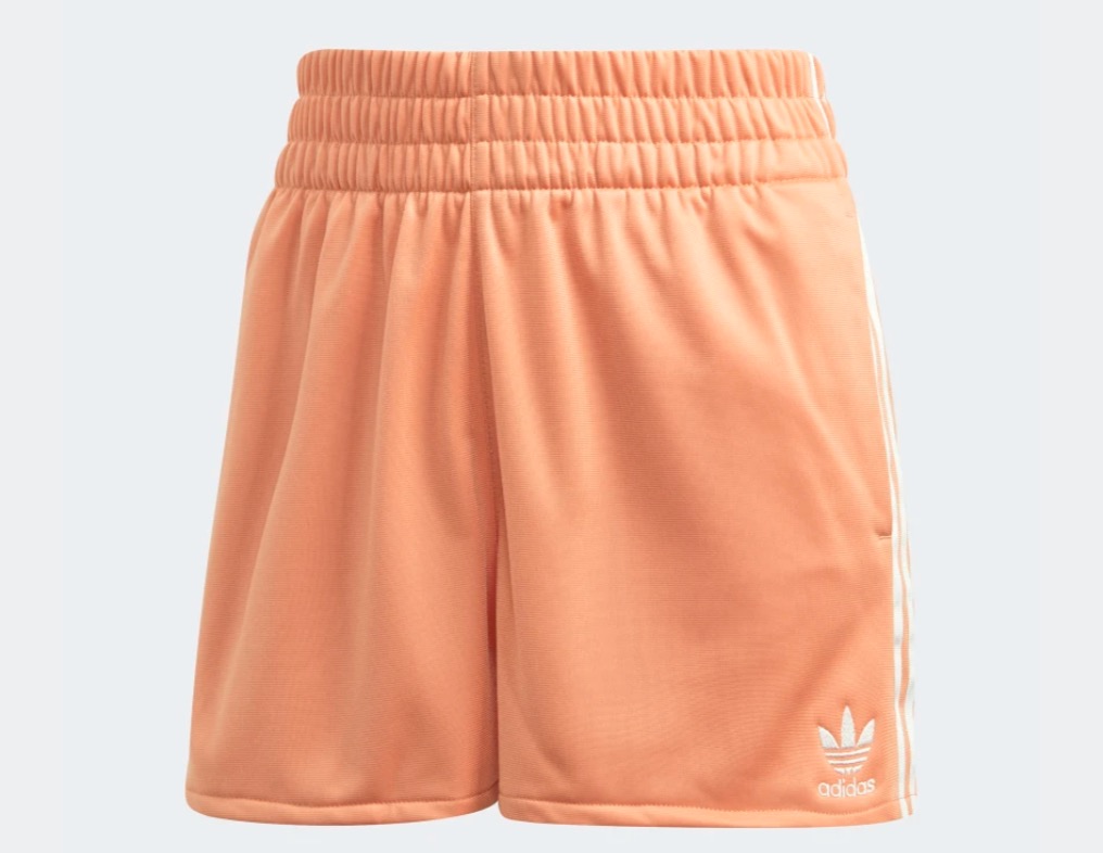 adidas 3-stripe t shorts orange