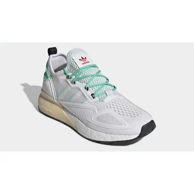 adidas ZX 2K Boost Crystal White Green Front