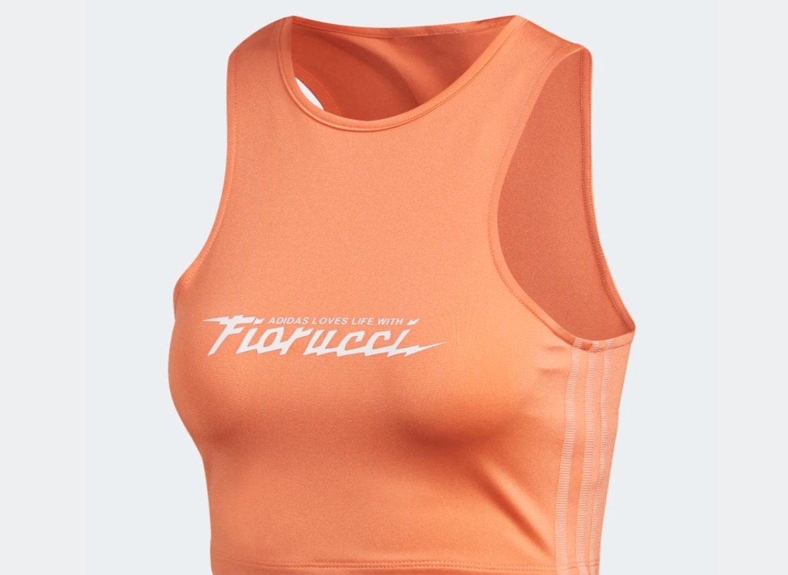 adidas fiorucci crop top orange
