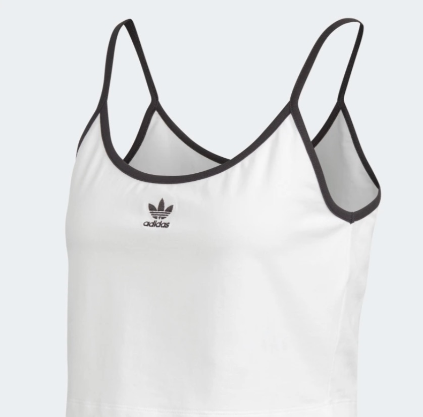 adidas spaghetti strap top white