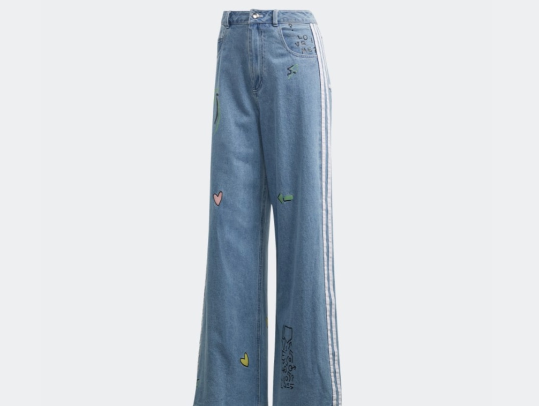 adidas x fiorucci denim track bottoms