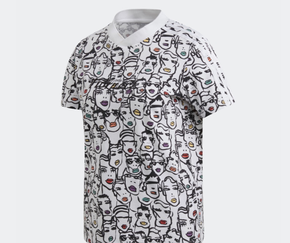adidas x fiorucci graphic t-shirt.