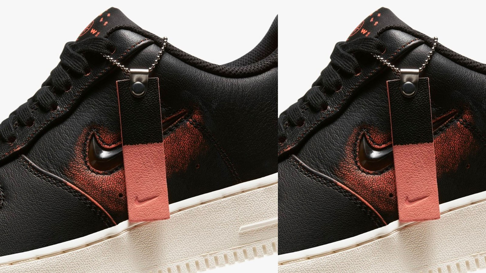 air force 1 black red
