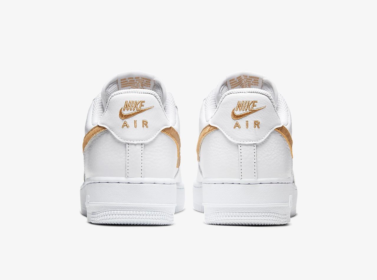Nike Air Force 1 LV8 Club Gold Hairy Swoosh heel