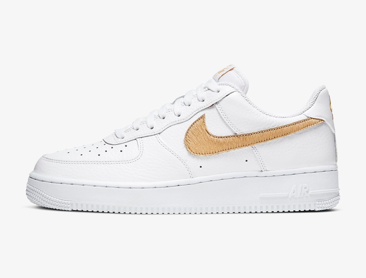 Nike Air Force 1 LV8 Club Gold Hairy Swoosh side